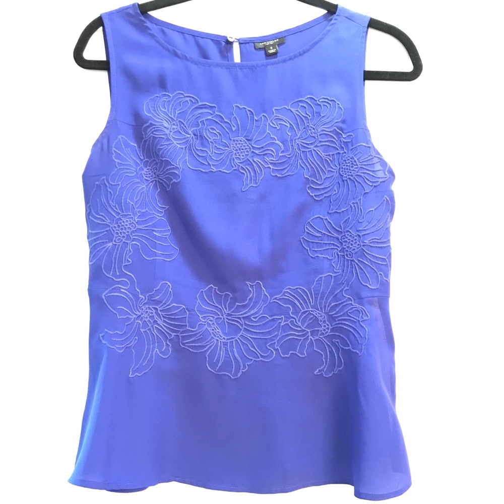 Pretty floral silky peplum top